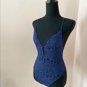 Navy blue bodysuit